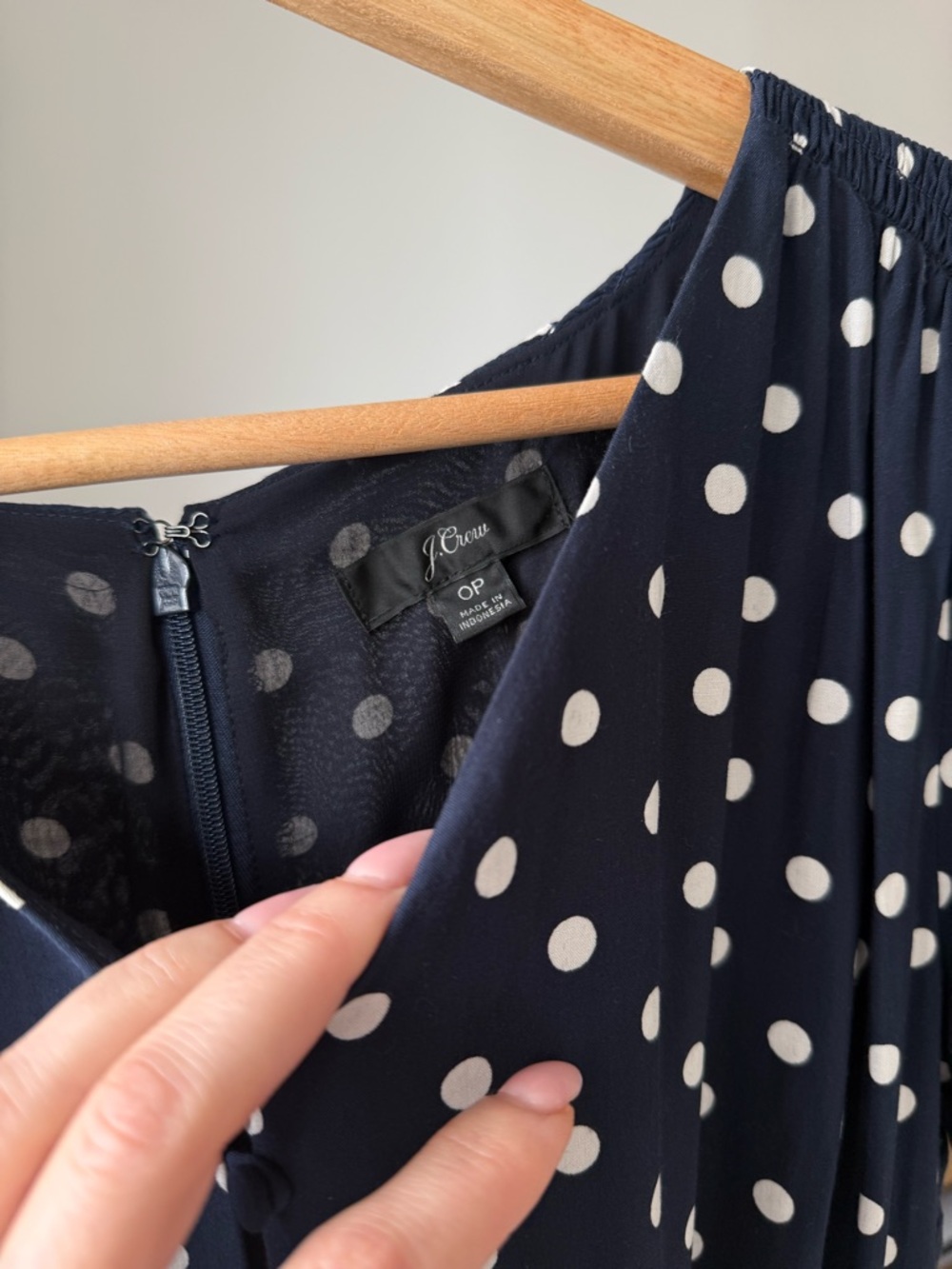 Petite Summer Polka Dot Mini Dress V-Neck Lightweight, J.Crew - Picture 4 of 11